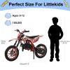 50cc Kids Dirt Bike | 2-Stroke Gas Mini Bike | Off Road Mini Motorcycle for Kids 8-14 | Gas Power Pocket Rocket Bike with Front Rear Disc Brakes | Gas Motorcycle Max Load 330Lbs Red view 2