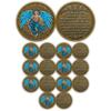16Pcs Saint Michael Archangel Coin -Psalms 9110-11 - Angels Watches Over Us - Perfect for Christian Church School, Friends and Family (Angel-16) view 1