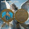 16Pcs Saint Michael Archangel Coin -Psalms 9110-11 - Angels Watches Over Us - Perfect for Christian Church School, Friends and Family (Angel-16) view 2