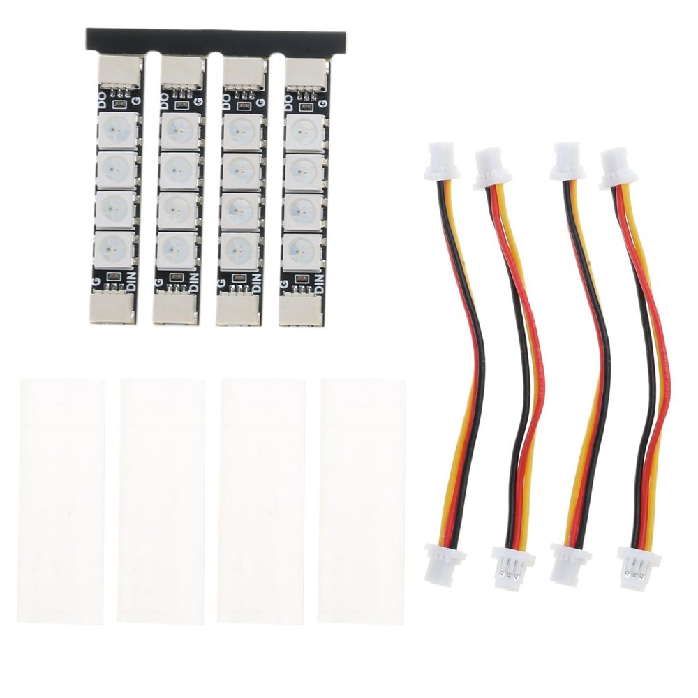 4Pcs/Set 2812 LED Light Strips High Brightness Arm Mount Light Multi Color for FPVs Quadcopters Repair Drone Enthusiasts Gear