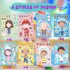 32 Sheets Holographic Community Helpers Stickers for Teens,Sparkly Make Your Own Career Face Sticker Sheets, DIY Occupation Make A Face Stickers, Classroom Career Day Activity, Birthday Party Favors view 2