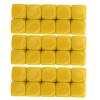 30PCS 16MM Dice Set Plastic Rounded 6 Sided Dice Cubes for Game Party Fun DIY Sticker Math Teaching Educational Board Games Classroom Activities (Yellow) view 1