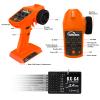 Hobby Fans RC Radio System 4CH 2.4G RC Transmitter with Receiver and Lanyard Anti-Jamming Remote Controller for RC Car Crawler Boat, Orange view 2