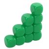 30PCS 16MM Dice Set Plastic Rounded 6 Sided Dice Cubes for Game Party Fun DIY Sticker Math Teaching Educational Board Games Classroom Activities (Green) view 3