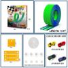 15 Ft Flexible Race Car Track (Aqua Green) for Kids,Flex Track Starter Set Compatible with Hot Wheels and Diecast 1/64th Cars,Portable Racetrack Roll Up Race Track with 4 Racecars and Suction Cups view 2