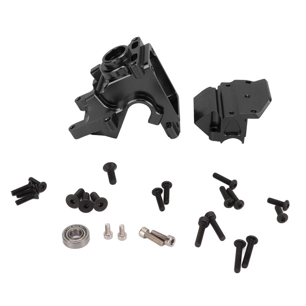 RC Gearbox Housing Cover Aluminum High Strength Wear Resistance Long Service Life for Arrma 6S Karton 1/8 Remote Control Model (Black)