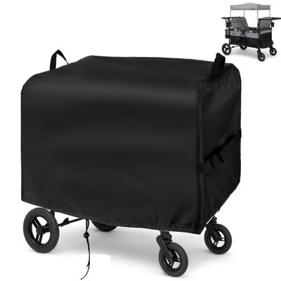 Letsteel Wagon Stroller Cover, 500D Waterproof Stroller Wagon Cover for Outdoor Indoor Use, with Adjustable Drawstring & 2 Handle, 41" L x 30.25" W x 51" H