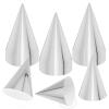 zsccxq 24 PCS Party Cone Hats DIY Birthday Paper Cone Hats for Kids and Adults Birthday, Baby Shower, Bridal Shower (Silver) view 1