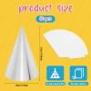 zsccxq 24 PCS Party Cone Hats DIY Birthday Paper Cone Hats for Kids and Adults Birthday, Baby Shower, Bridal Shower (Silver) view 2