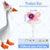 9Pcs Animal Desk Goose Outfits, 7inch Desk Goose Mini Knitted Hats with Adjustable Strap, Mini Animal Desktop Goose Knitted Hats for Goose Key Holder Colorful view 3