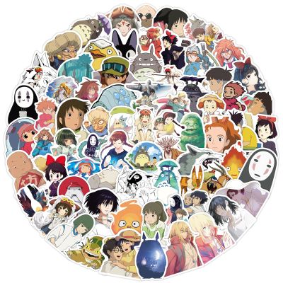 100pcs Hayao Miyazaki Anime Stickers Mixed Pack,Lovely Cartoon Characters Decals Cartoon Anime Sticker for Teens Waterproof Stickers for Water Bottle Laptop Luggage Helmet Skateboard Guitar
