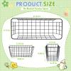 2 Pack Wire Storage Basket Over the Cabinet Door Organizer, Baby Bottle Organizer  No Drilling , Adhesive & Metal Hooks, Wall Mounted Organizer Bins,for Cleaning Supplies, Towels,dormitory supplies view 2