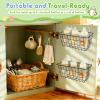 2 Pack Wire Storage Basket Over the Cabinet Door Organizer, Baby Bottle Organizer  No Drilling , Adhesive & Metal Hooks, Wall Mounted Organizer Bins,for Cleaning Supplies, Towels,dormitory supplies view 3
