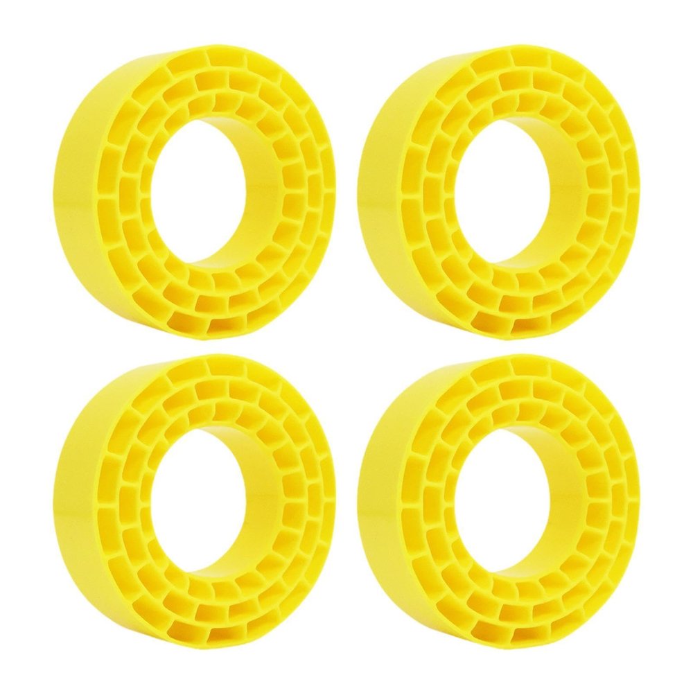 Luwecf 4Pcs Tire Inserts for 1/10 RC Crawler Trucks 1 10 Scale RC Car Accessories 1:10 Car Part for 95-97mm Vehicles Model, Yellow