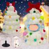 Christmas Clothes for LABUBU 17cm Doll (NO Doll), Handmade Outfit with Adjustable Dolls Stand and Gift Package for Labubu Dolls(White, L) view 4