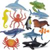 Beetots Ocean Sea Life Toy Figures Set for Kids, 12 PCS Realistic Marine Animals with Shark, Dolphin, Sea Turtle, Penguin, Seal, Clownfish, Crab, Ocean Animal Figure Toys for Boys Girls Toddlers view 1
