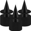 30Pack Halloween Hat Cosplay Hat Costume Hat Wizard Hat Foldable for Home Decoration Halloween Kids,Black,Children view 1