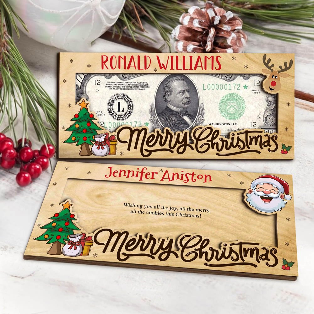 2025 Christmas Money Holders, Money Holder, Holiday Money Holder, Christmas Cash Holder, Personalized Money Holder for Kids (MH2)