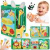 25 in 1 Busy Book for Toddlers 1-3 - Zoo Montessori Toy Toddlers Busy Board for 1 Year Old, Educational Sensory Quiet Toy, Airplane Car Travel Essentials Birthday Gift for 2-4 Yr 18 month old Boy Girl view 1