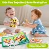 25 in 1 Busy Book for Toddlers 1-3 - Zoo Montessori Toy Toddlers Busy Board for 1 Year Old, Educational Sensory Quiet Toy, Airplane Car Travel Essentials Birthday Gift for 2-4 Yr 18 month old Boy Girl view 2