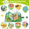 25 in 1 Busy Book for Toddlers 1-3 - Zoo Montessori Toy Toddlers Busy Board for 1 Year Old, Educational Sensory Quiet Toy, Airplane Car Travel Essentials Birthday Gift for 2-4 Yr 18 month old Boy Girl view 3