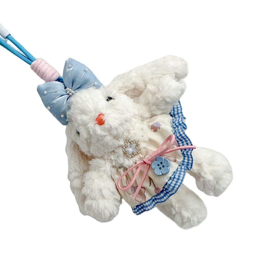 Soft Rabbits Plushie Hanging Ornament Plush Rabbits Bag Accessory With Crossbody Clip Lovely Designs For Boys And Girls Bag Backpack Decors
