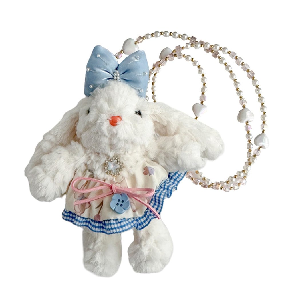 Soft Rabbits Plushie Hanging Ornament Plush Rabbits Bag Accessory With Crossbody Clip Lovely Designs For Boys And Girls Bag Backpack Decors