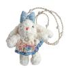 Soft Rabbits Plushie Hanging Ornament Plush Rabbits Bag Accessory With Crossbody Clip Lovely Designs For Boys And Girls Bag Backpack Decors view 1