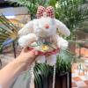 Soft Rabbits Plushie Hanging Ornament Plush Rabbits Bag Accessory With Crossbody Clip Lovely Designs For Boys And Girls Bag Backpack Decors view 4