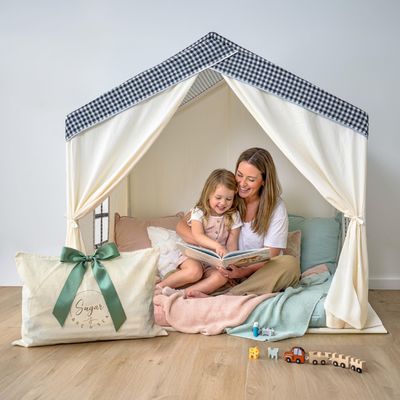Sugar Bee & Sea Large Kids Play Tent with Storage Bag  Indoor & Outdoor Playhouse Fort for Boys & Girls  Spacious, Easy-Assemble Pop-Up Kids Tent  Gift for Ages 310