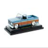 1976 Sierra Grande 15 Pickup Truck Blue Metallic with White Top and Woodgrain Sides Limited Edition to 7050 Pieces Worldwide 1/24 Diecast Model Car by M2 40300-136B view 1