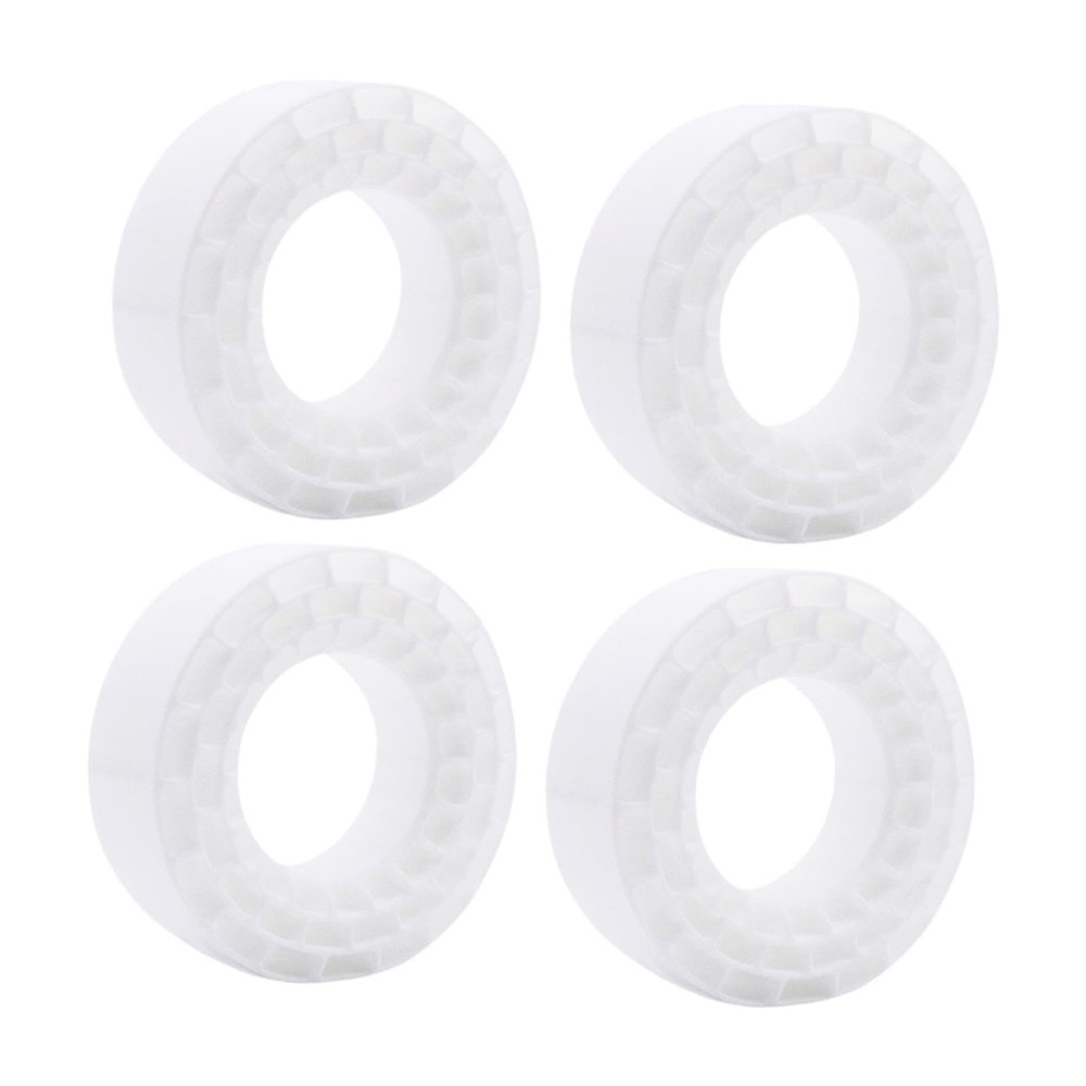 Simhoa 4X Tire Inserts for 1/10 RC Crawler Trucks 1 10 Scale RC Car Accessories Wheel Tires Inserts for Repairing Outdoor Road, White