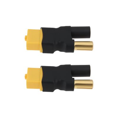 Micro Traders 2 PCs XT60 Female to 5.5mm Bullet Banana Adaptor Connector Compatible with LiPo for RC Projects