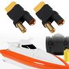 Micro Traders 2 PCs XT60 Female to 5.5mm Bullet Banana Adaptor Connector Compatible with LiPo for RC Projects view 2