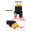 Micro Traders 2 PCs XT60 Female to 5.5mm Bullet Banana Adaptor Connector Compatible with LiPo for RC Projects view 4