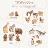 Gale Tots Wooden Animal Magnets for Toddlers | 19 Pieces | Original Watercolor Art on Basswood | Aesthetic Fridge Magnets | Farm, Wild, Sea & Domestic | Montessori-Inspired | Ages 2+ view 2
