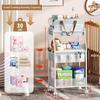 2In1 Baby Diaper Caddy & 3-Tier Rolling Diaper Cart, Diaper Caddy Organizer Cart with Dividers & 12 Pockets, Nursery Bedside Caddy Utility Cart for Baby Clothes & Dresser Baby Bottle,Baby Essential view 2