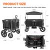 4 Seater Foldable Wagon Stroller & Cargo,with 5-Point Harnesses,Adjustable Push/Pull Handle, Removable Sun Canopy, One-Step Locking Design, Suitable for Family Travel, 4 Children Ride, Gift view 2