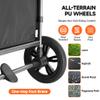 4 Seater Foldable Wagon Stroller & Cargo,with 5-Point Harnesses,Adjustable Push/Pull Handle, Removable Sun Canopy, One-Step Locking Design, Suitable for Family Travel, 4 Children Ride, Gift view 3