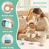 WoddyGo Wooden Montessori Toys, 5-Piece Wooden Baby Toy, Koala Baby Rattle, Fox Stacking Ring, Little Fox Push and Pull Toys,Koala Holding Toy,Newborn Baby Gift Sets for Boys and Girls view 2