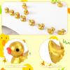 100pcs Golden Mini Resin Ducks, 1.5x1.4x1cm/0.59x0.55x0.39in Tiny Gold Ducks Small Resin Figurines for Micro Garden Landscape Cake Decor & DIY Craft Party view 4