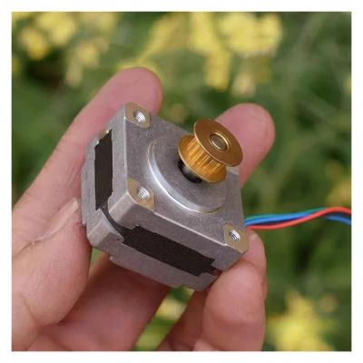 USUFKCXDG 35BYG NEMA14 0.9 Degree 2-Phase 4-Wire Stepping Hybrid Stepper Electronic Starter Double Ball Bearings with Pulley Gear