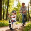 Hand Push Unicycle Kids Push Car2-in-1 Toddler Trike Push Bike Stroller,Parent-Child Play Balance Push Car (White) view 3