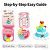 Air Dry Clay Dessert Kit for Kids  12 Mini Dessert DIY Crafts with Tools, Birthday Cake & Ice Cream Pretend Food, Non -Toxic Arts & Crafts Gift for Girls & Boys Ages 5+ view 2