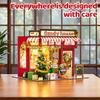 Jovi-mindly Notchies Candy House DIY Miniature House Kit for Adults, Teens and Beginners, Dollhouse Booknook Library Tiny House Bookshelf Decor 3D Wooden Puzzle, Gifts for Family, Friends view 4
