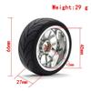1/10 On Road Tires Wheels Rims 12mm Hex Hub Compatible with RC Touring Car Tyre 4 Pack view 2