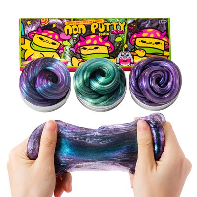 Slymu 3 Pack Chameleon Set Putty Slime - Non-Newtonian Fluid Putty (3x40g) with Metallic Sheen, Stress Relief, Birthday Gifts for Kids,Party Favor for Girls & Boys,Non-Sticky & Safe