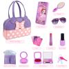 Pretend Play Purse for Little Girls, Toddler Purse with Pretend Makeup Toys for Toddlers, Princess Pretend Play Purse Toys, Kids Purse Toy Birthday Gift for Girls Age 3 4 5 6+ (Purple) view 2