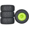 4pc 112mm 1/8 1/10 Short Course Tire Tyre with 12mm 14mm 17mm Wheel Hex Compatible with RC Short Course Trucks(Green) view 1