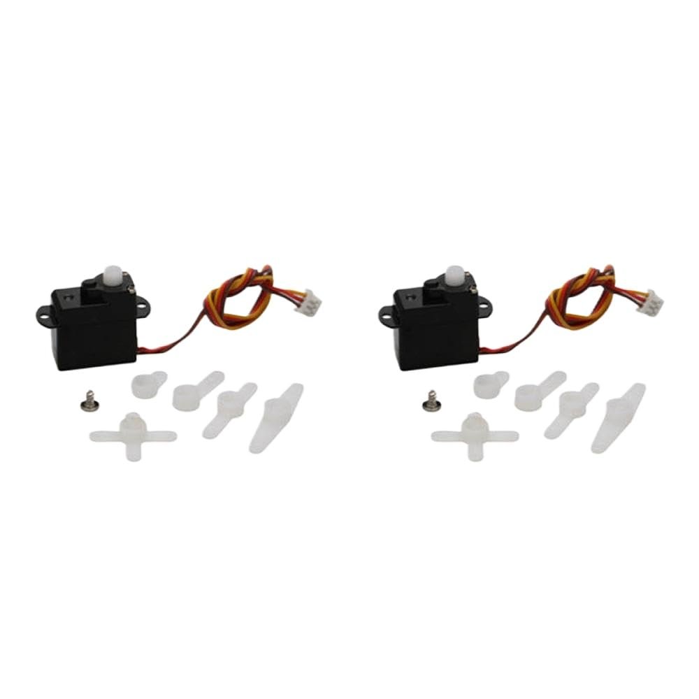 2PCS 2g Digital Servo Steering Gear with 1. 25mm 1. 0mm 3P JST Terminals JR Plug Compatible Compatible with RC Fixed Wing Aircraft Drone Models(JST-1.25mm 3.7V)